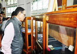 The Governor of Arunachal Pradesh Shri JP Rajkhowa in the District Museum, Ziro on 18th July 2015.